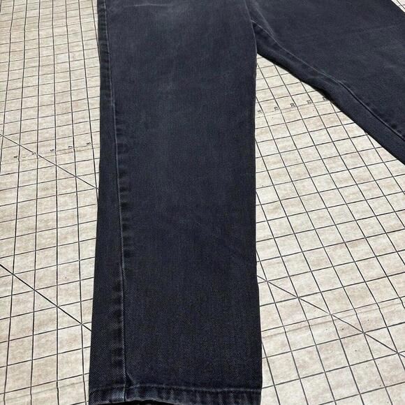 New York & Company Women’s Easy Petite Dark Wash Flat Front Black Sz 10 Petite - Picture 3 of 12